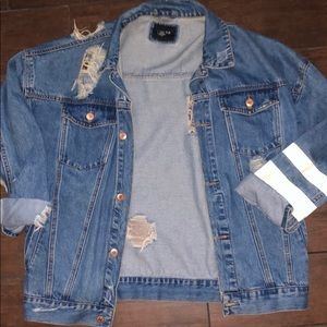 Oversized Distressed Denim Jacket